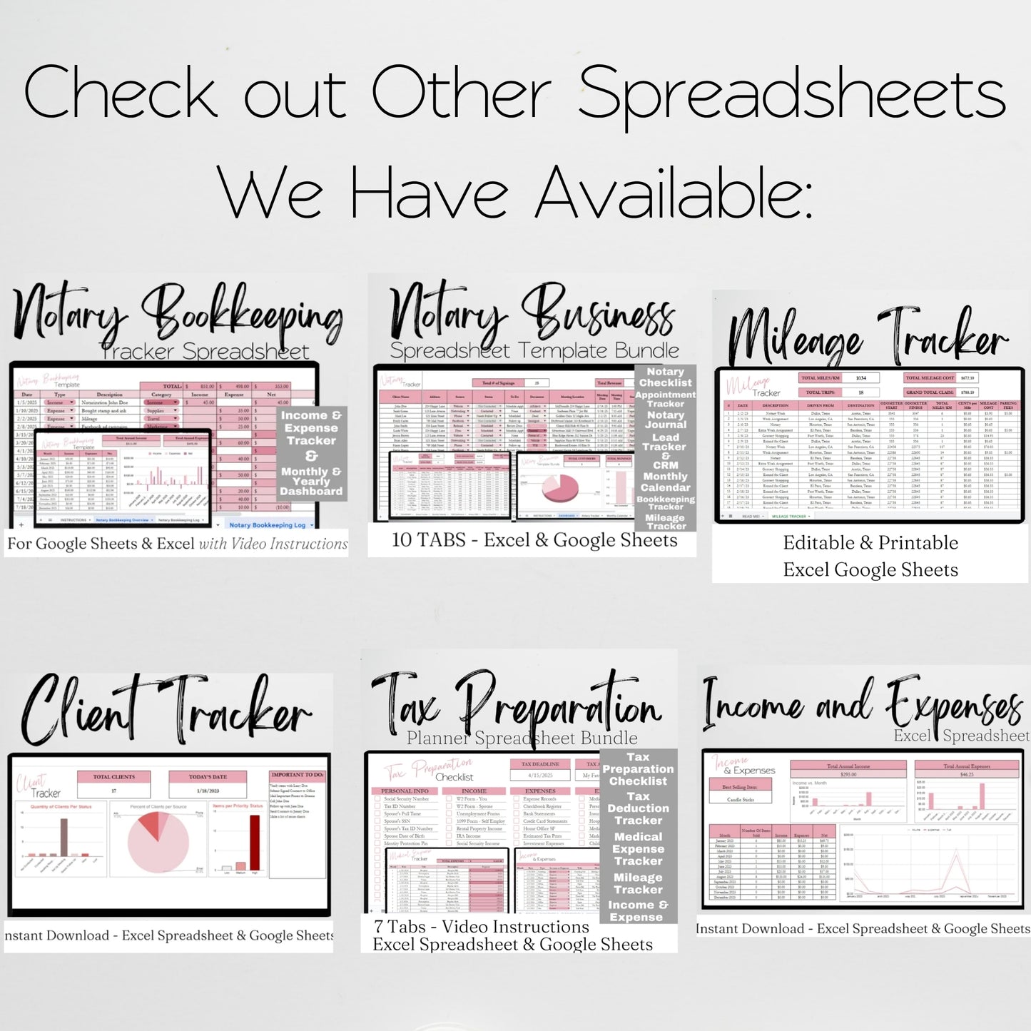 Notary CRM Template for Google Sheets and Excel Spreadsheet: Lead Tracker