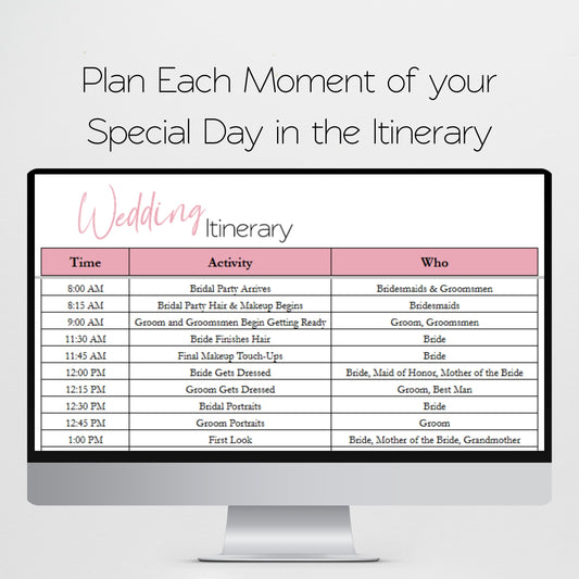 Wedding Planner Spreadsheet Template Google Sheets and Excel | Digital Wedding Organizer Brides & Wedding Coordinators