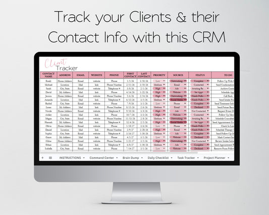 Therapist Business Planner Spreadsheet Bundle | Client Tracker, Bookkeeping & Practice Management Templates | Google Sheets & Excel