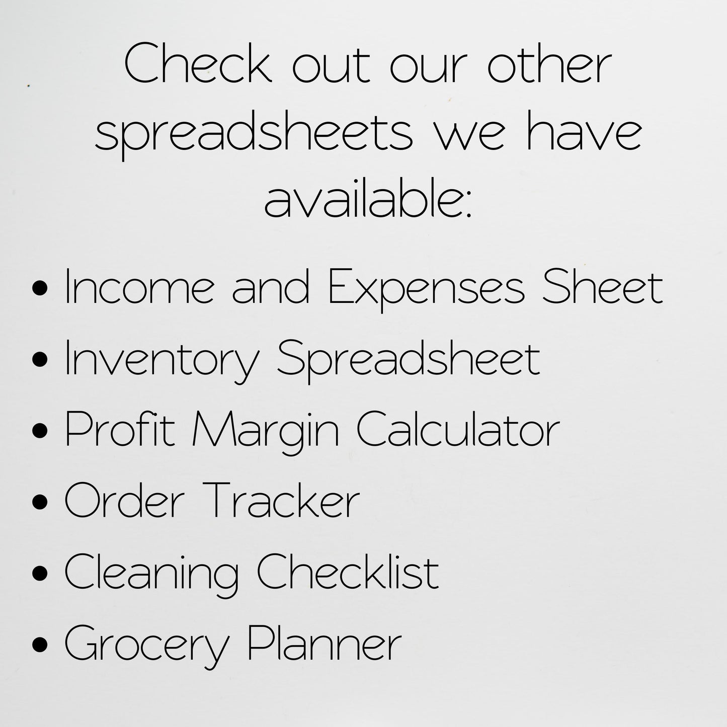 Product Listing Template Organization Sheet for Etsy - Google Sheet