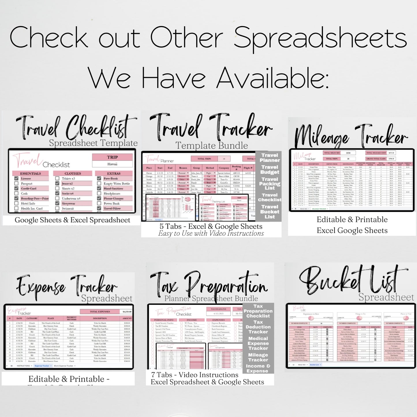 Travel Packing List Template Google Sheets and Excel Spreadsheet