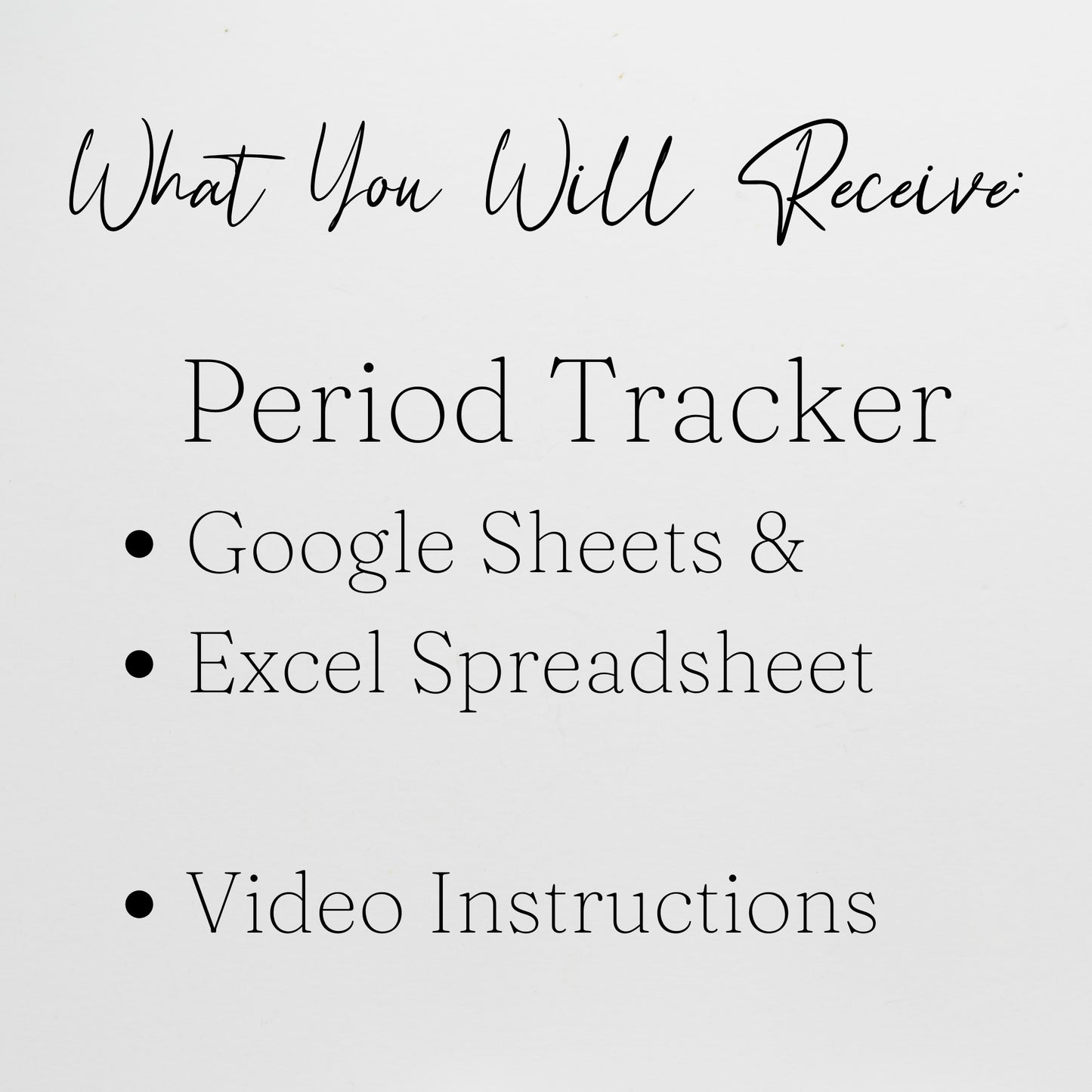 Period Tracker Template Google Sheets and Excel Spreadsheet