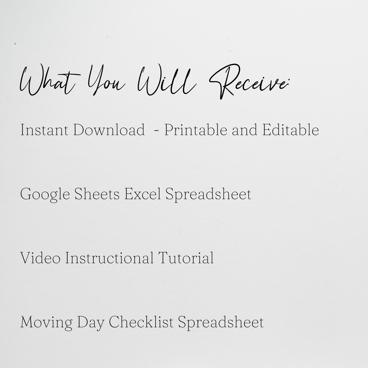Moving Day Checklist Google Sheet and Excel Spreadsheet