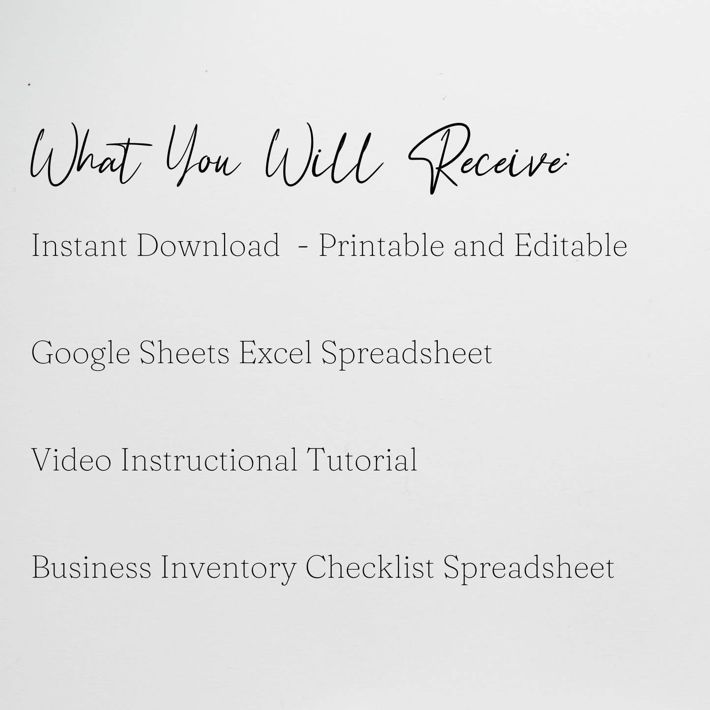 Business Inventory Tracker Google Sheets