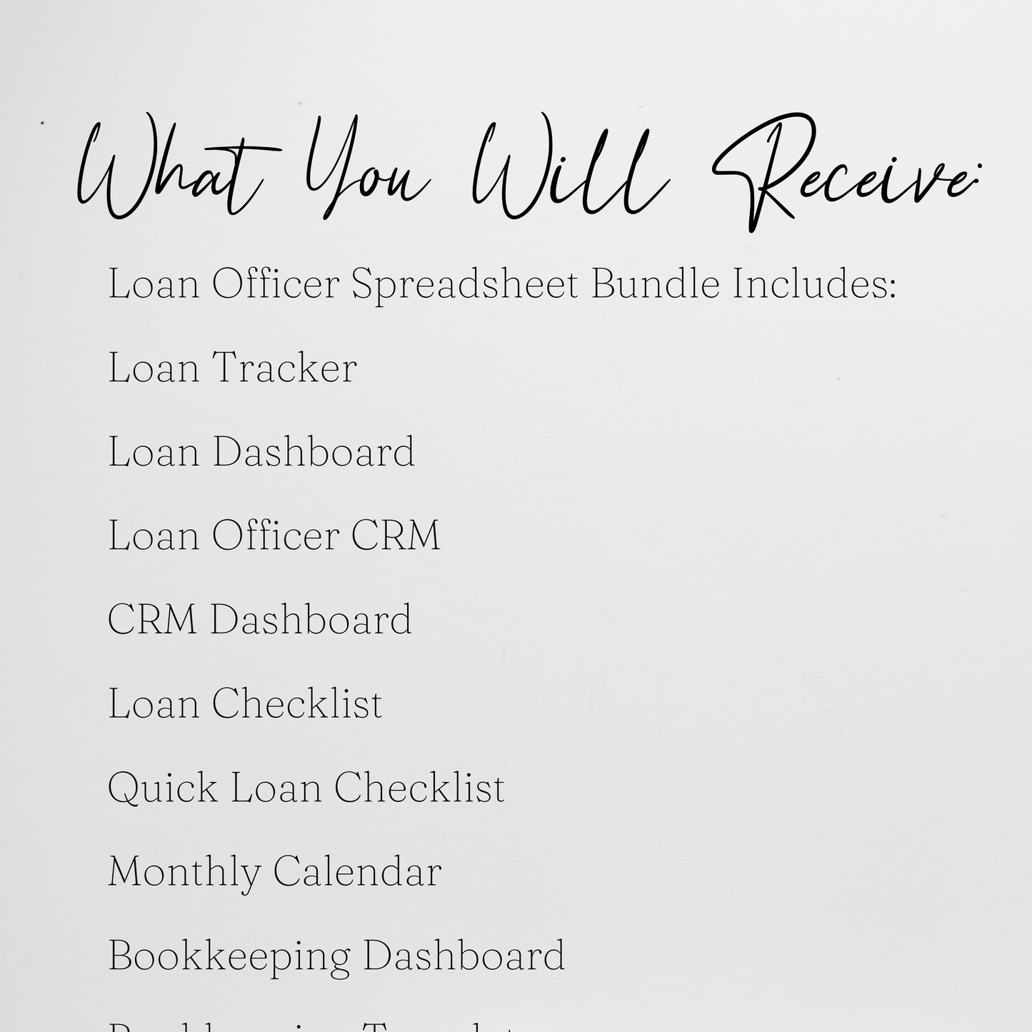 Loan Officer Template Spreadsheet Bundle Google Sheet and Excel Spreadsheet