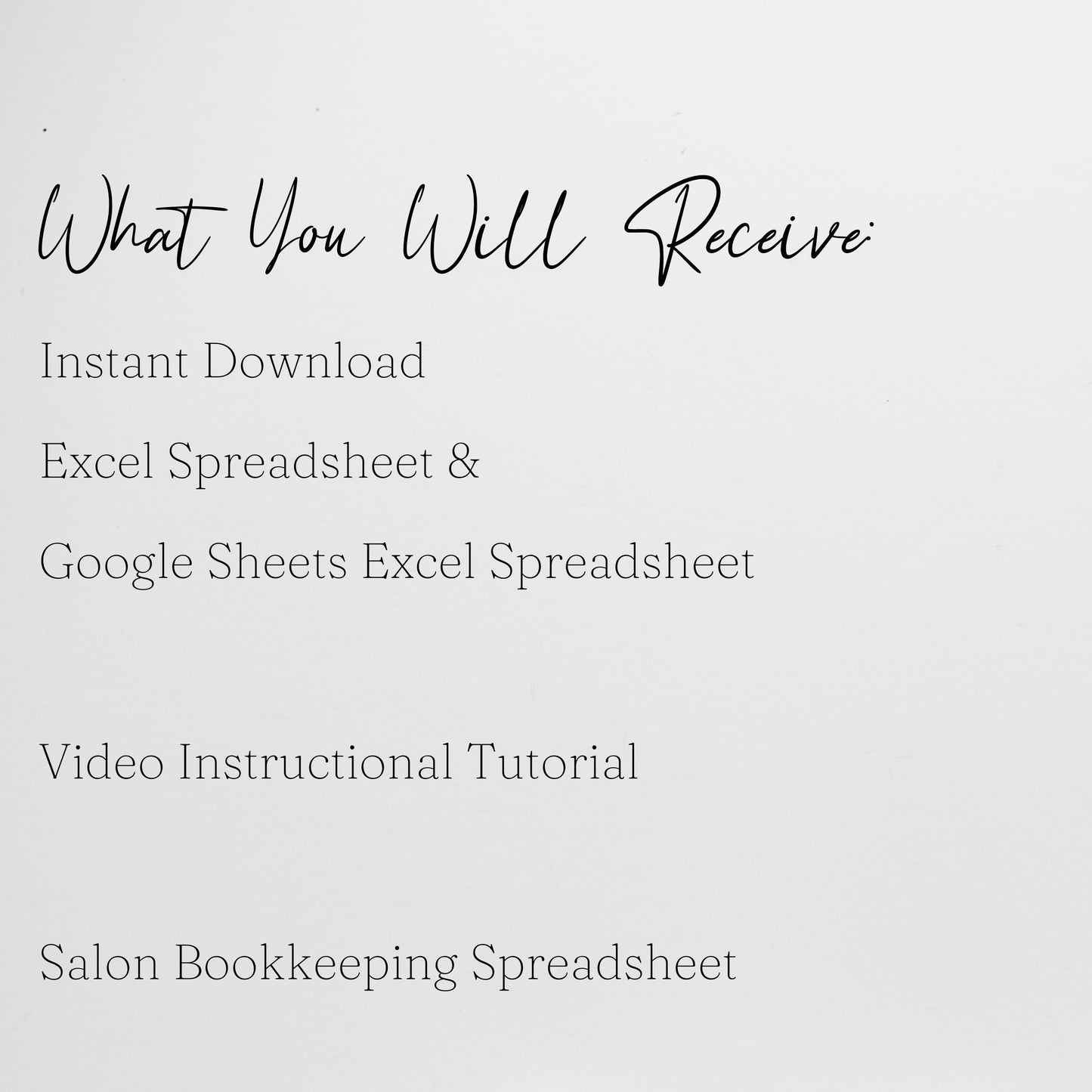 Salon Bookkeeping Template Spreadsheet Google Sheet