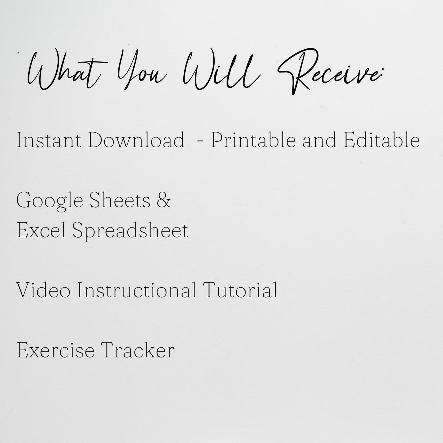 Exercise Tracker Google Sheet Template and Excel Spreadsheet