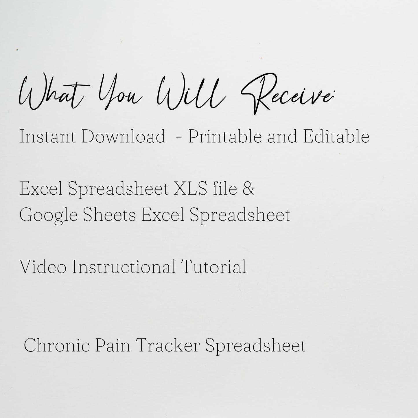 Chronic Pain Tracker Google Sheet