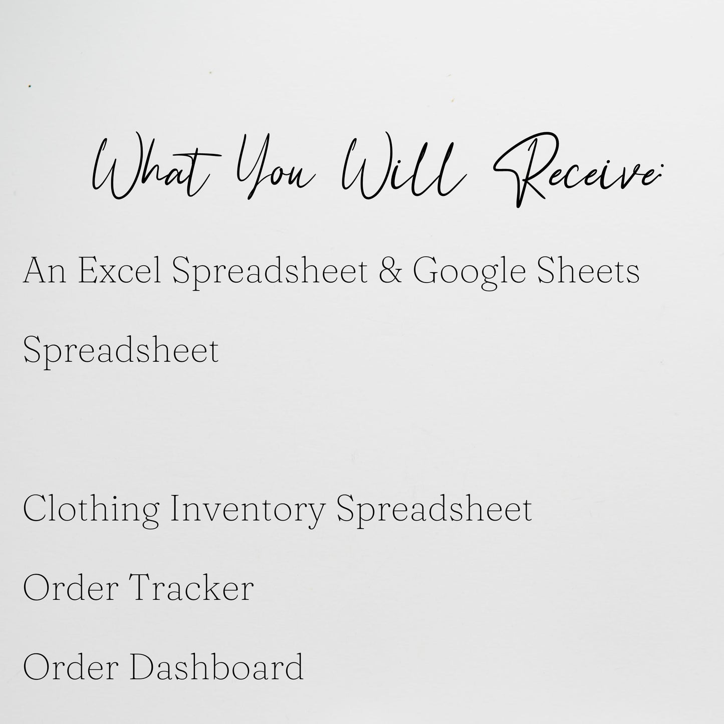 Clothing Inventory Tracker Google Sheet