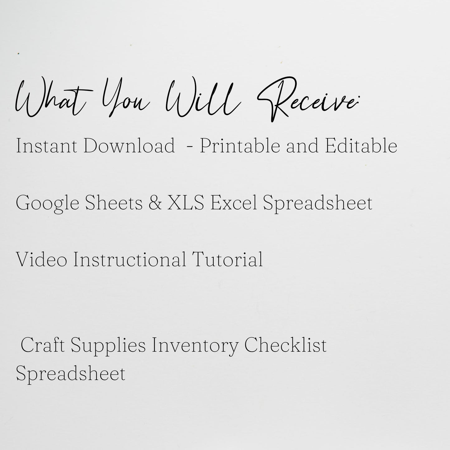 Craft Supplies Inventory Tracker Google Sheet