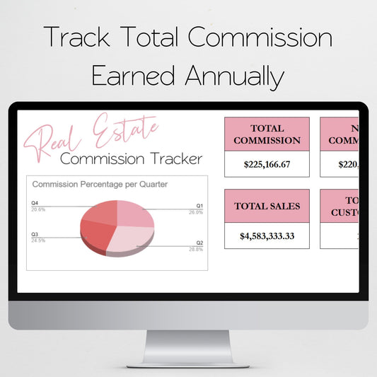 Real Estate Commission Tracker Google Sheet and Excel Spreadsheet Template