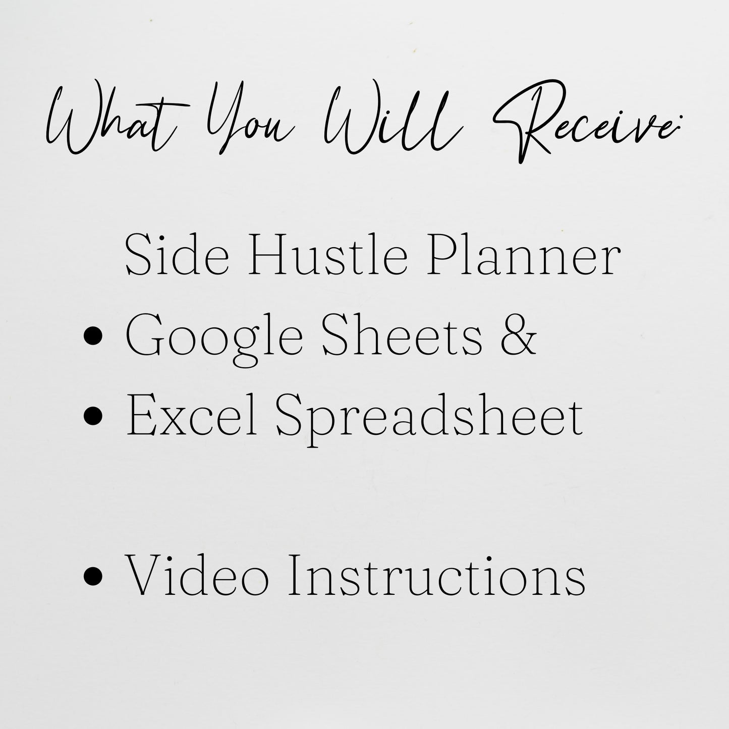 Side Hustle Planner Template for Google Sheets and Excel Spreadsheet