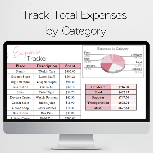 Coparenting Expense Tracker Google Sheets and Excel Spreadsheet Template
