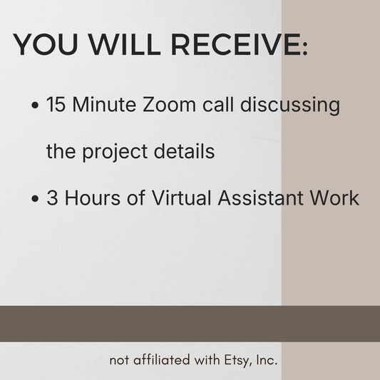 Virtual Assistant for Etsy & Printify | Print on Demand VA | 3 Hours of Assistance