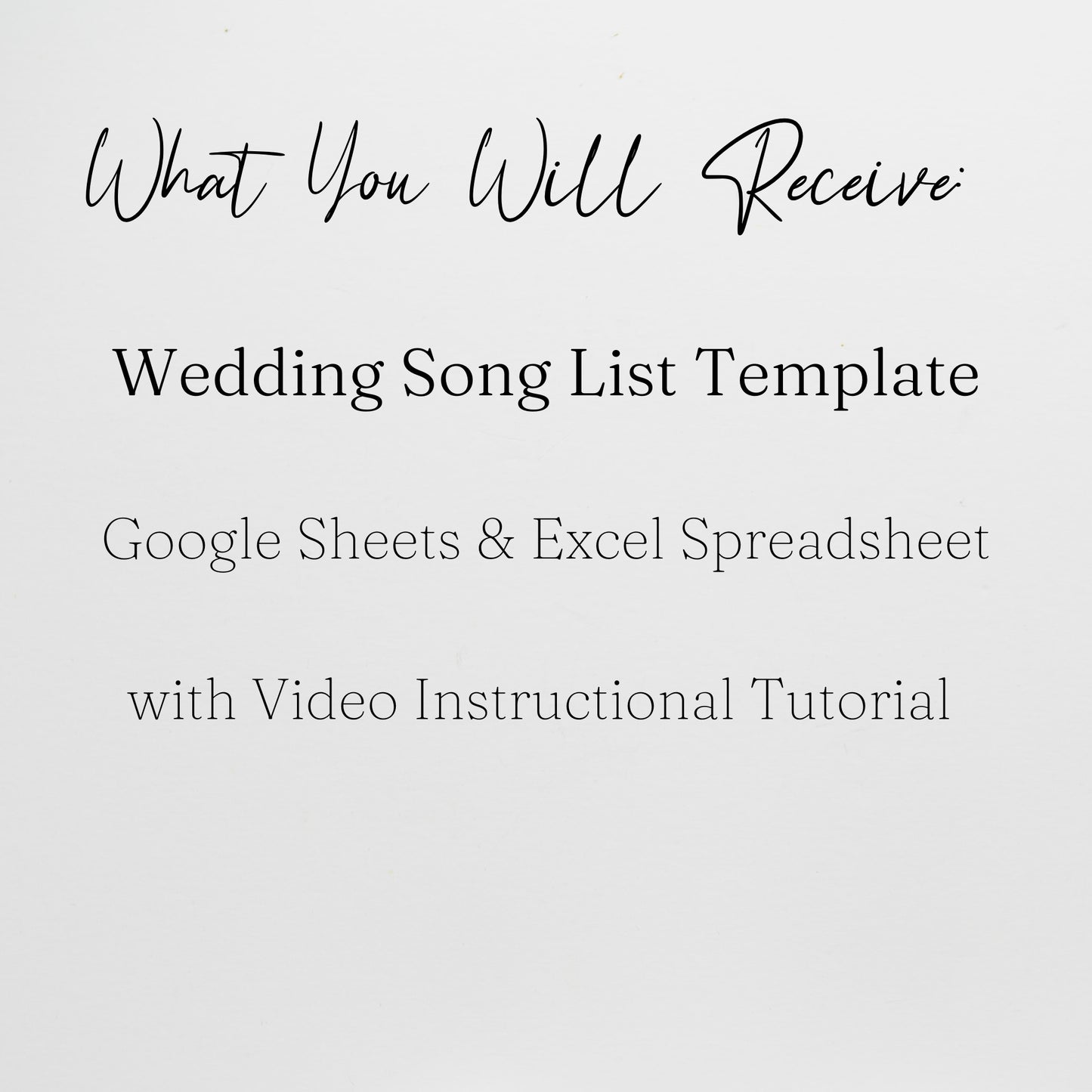 Wedding Song Playlist Template Google Sheets and Excel Spreadsheet
