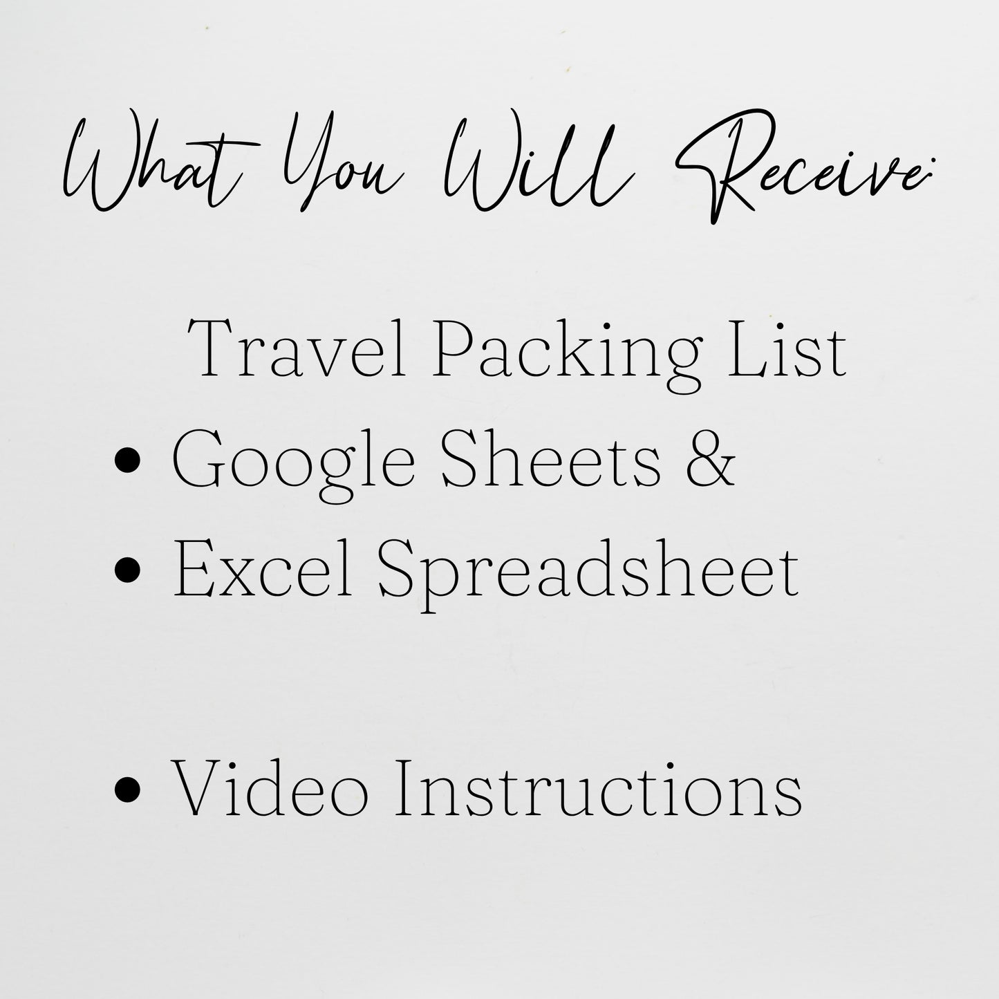Travel Packing List Template Google Sheets and Excel Spreadsheet