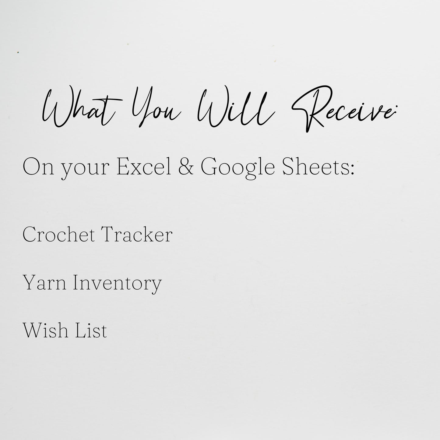 Crochet Planner Template Google Sheet and Excel Spreadsheet