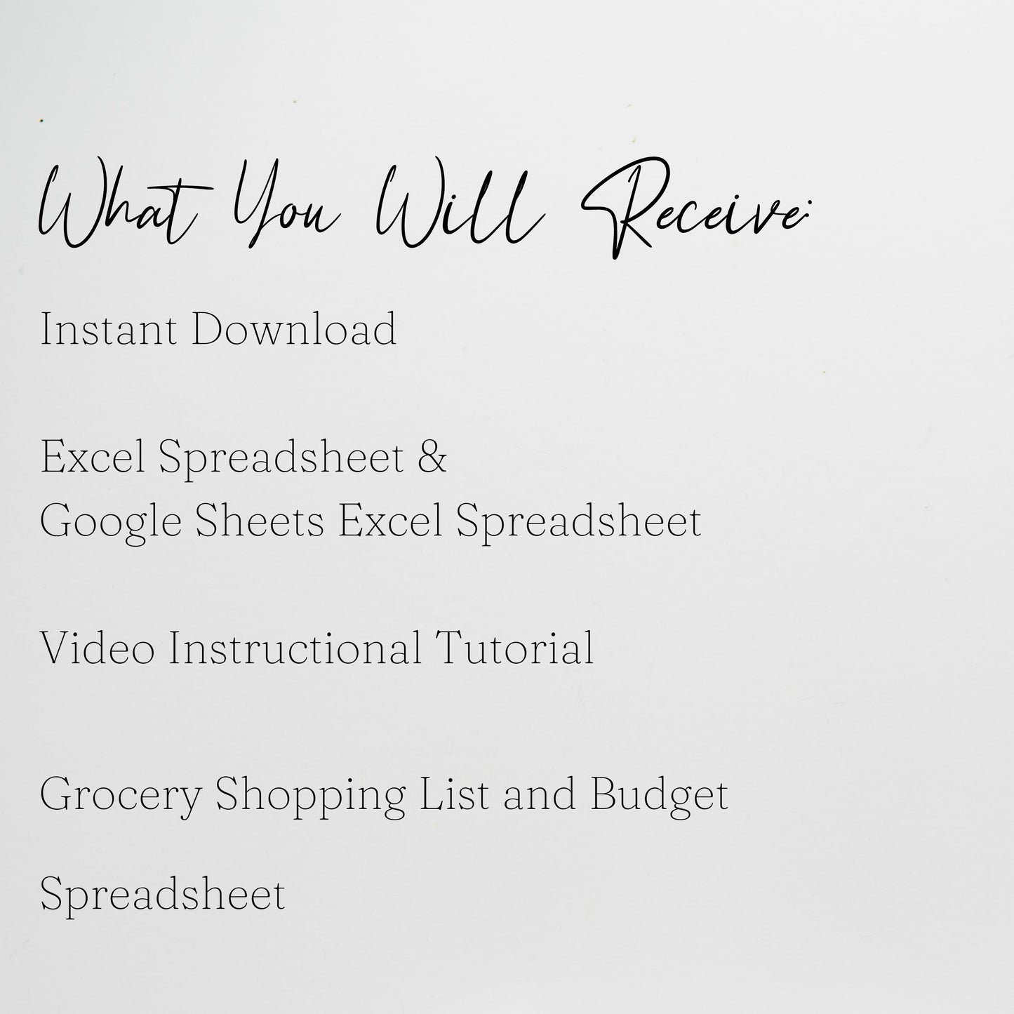 Grocery Shopping List and Budget Template Google Sheets Excel Spreadsheet