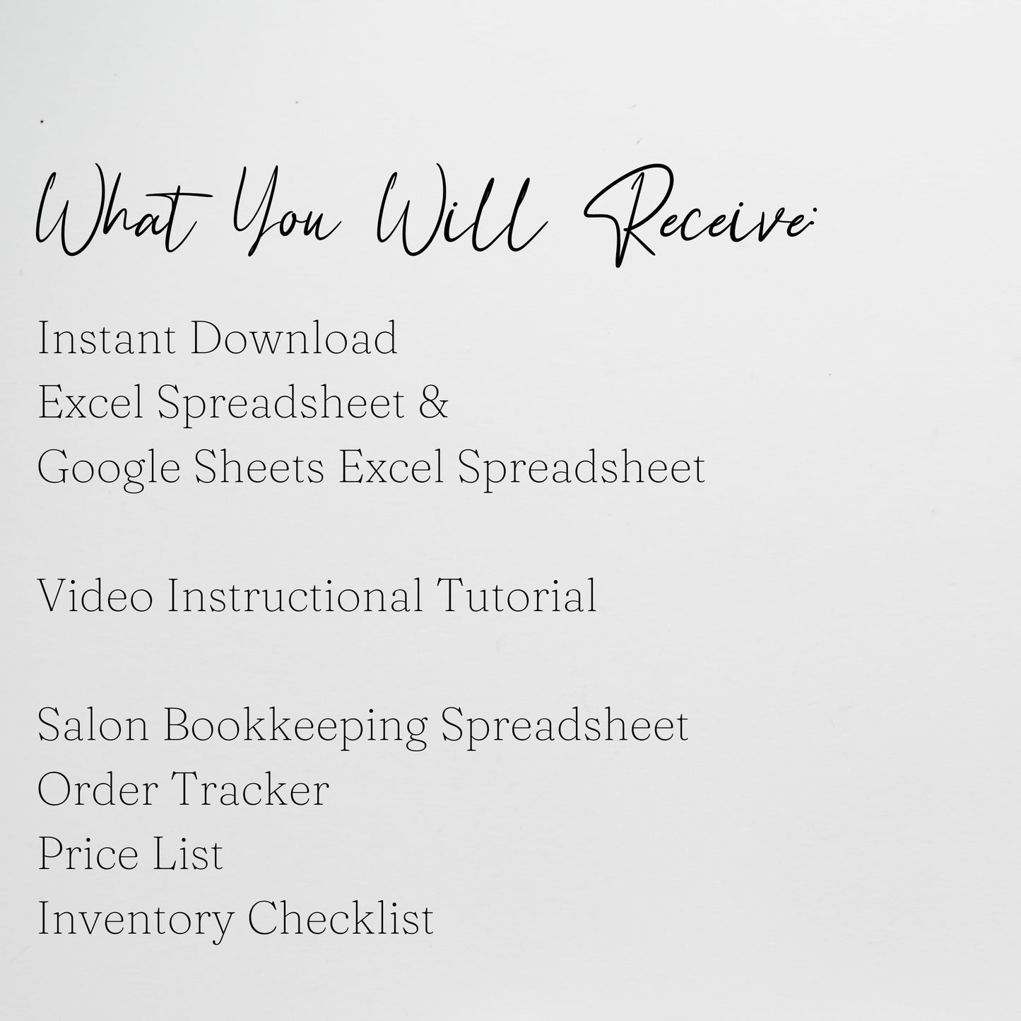 Hair Salon Business Bundle Template Google Sheets Excel Spreadsheet