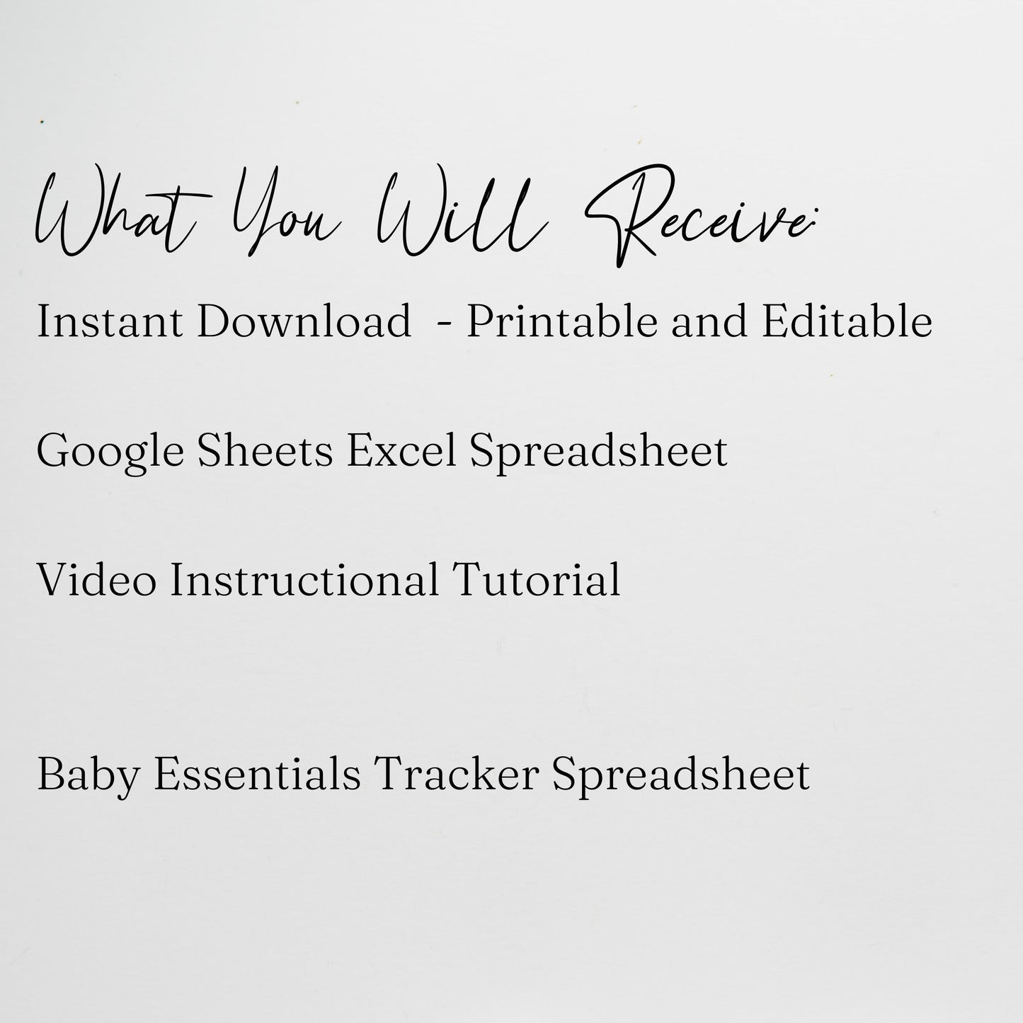 Baby Essentials Checklist Google Sheet