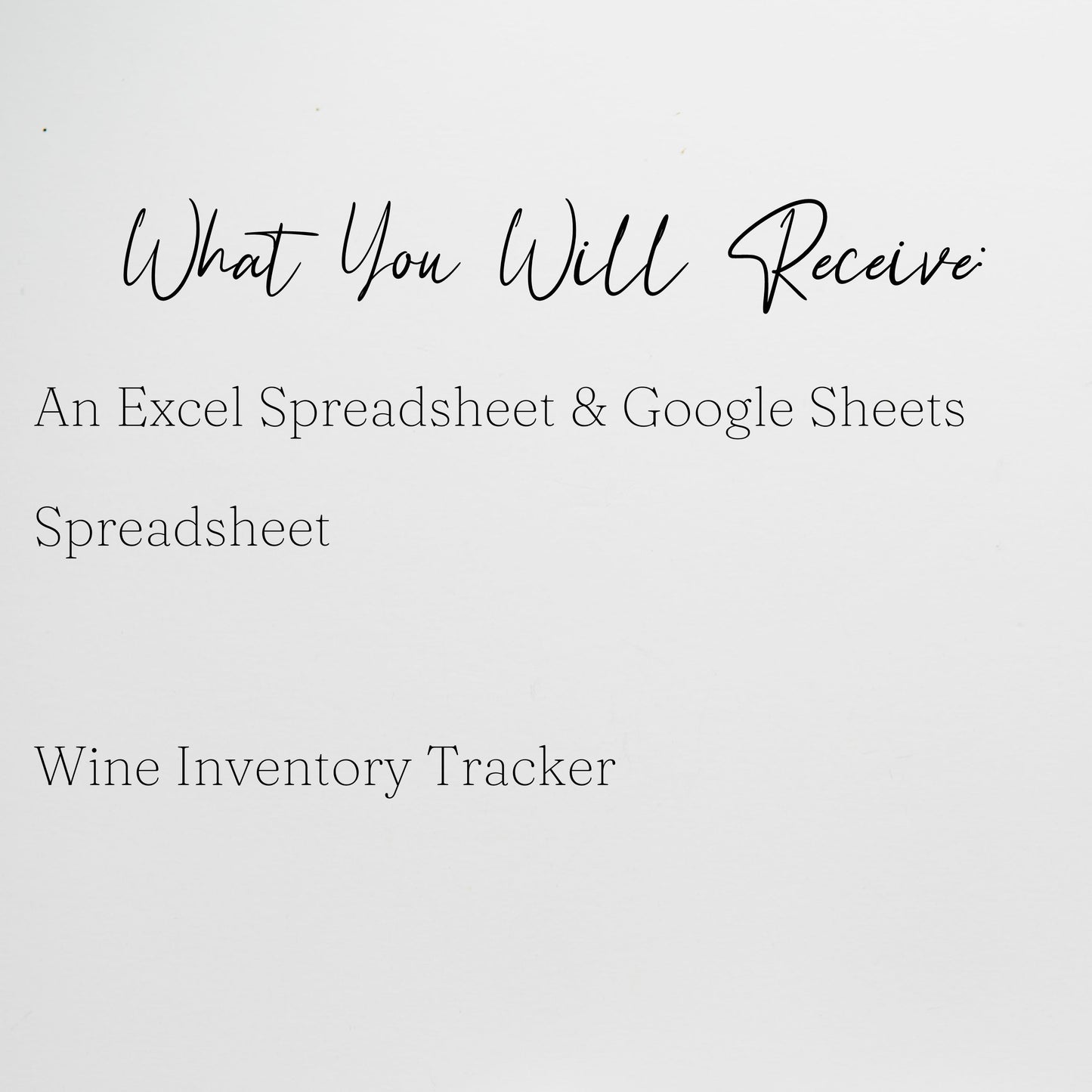 Wine Inventory Tracker Google Sheet