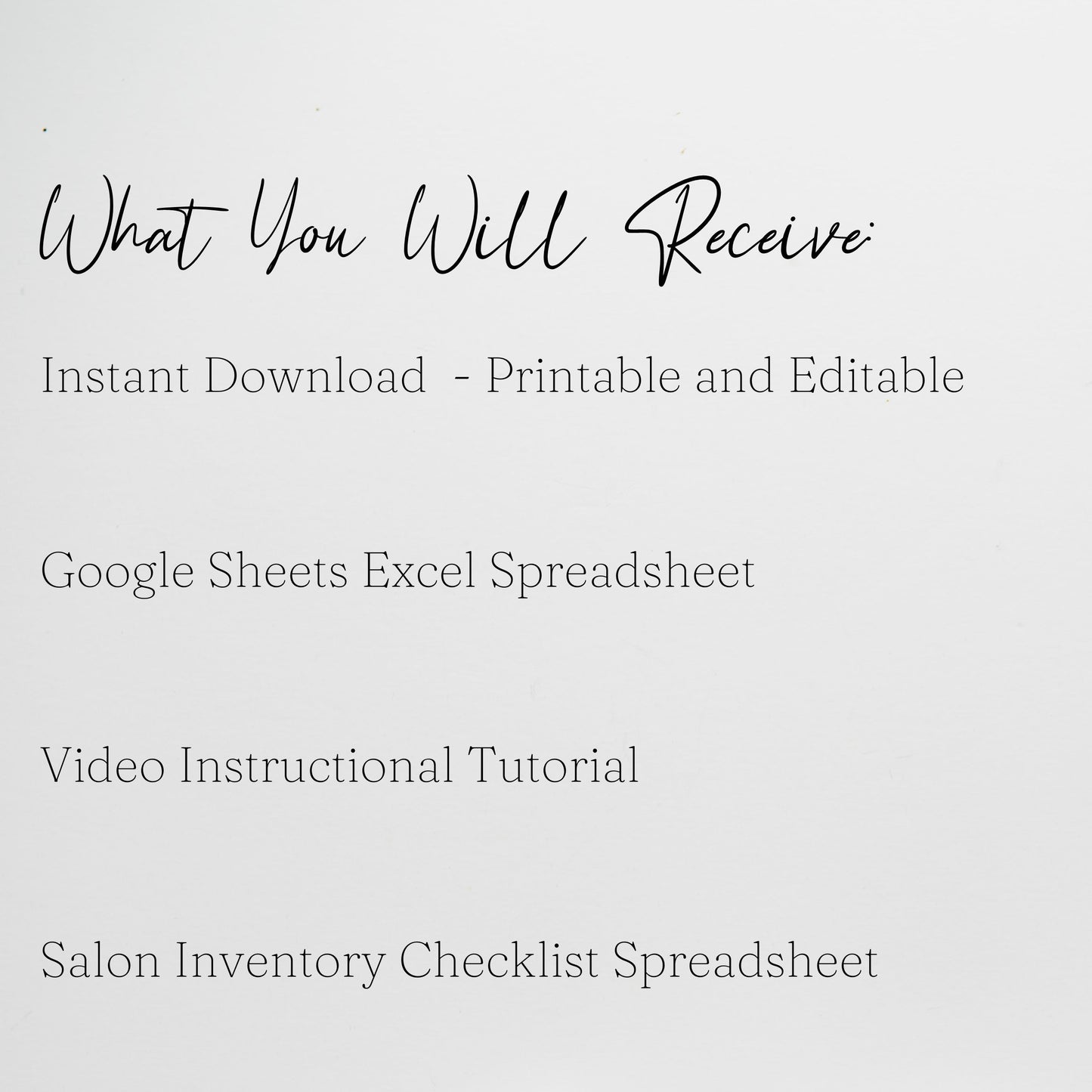 Salon Inventory Tracker Google Sheet