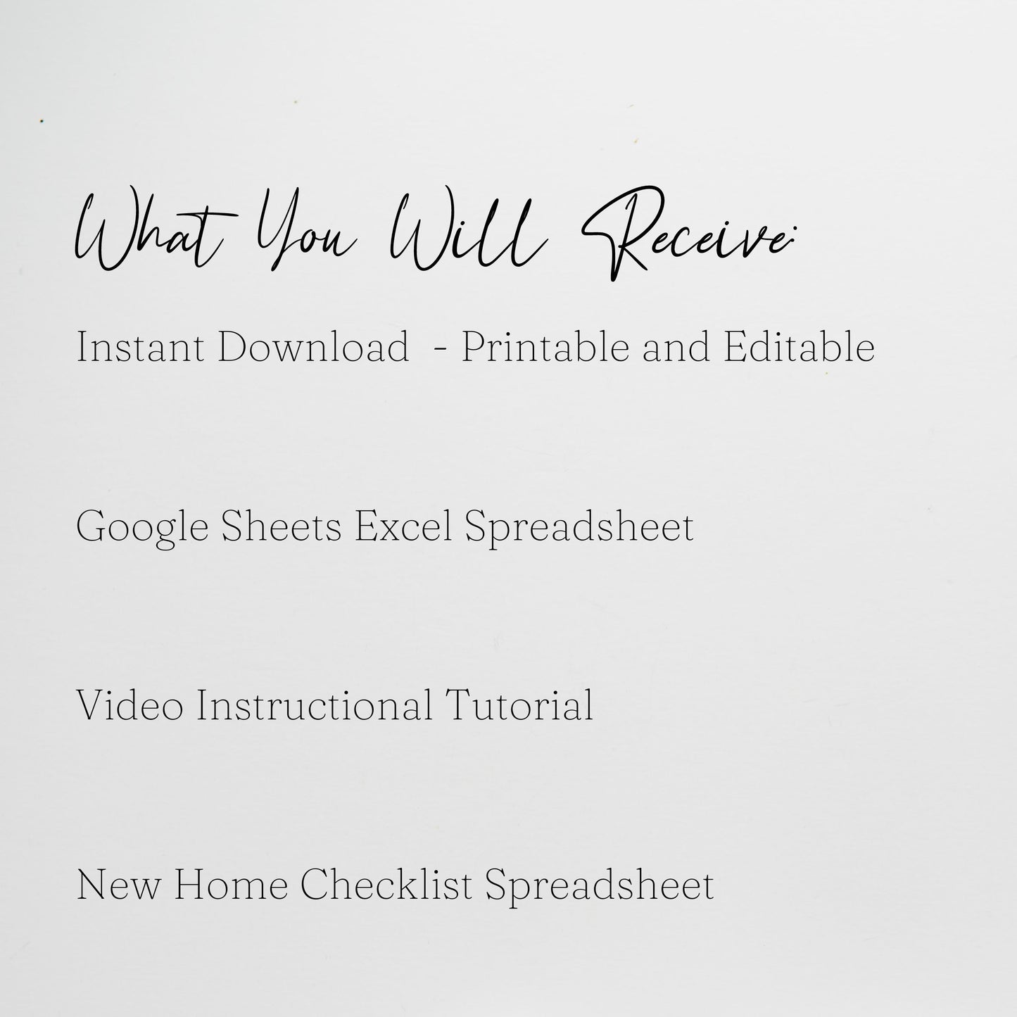 New Home Checklist Google Sheet and Excel Spreadsheet
