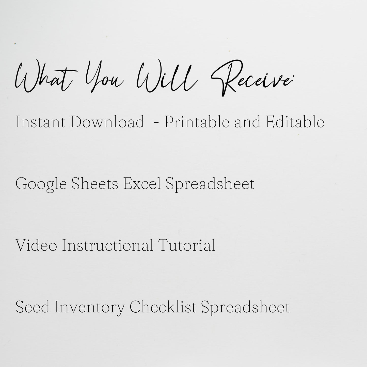 Seed Inventory Google Sheet and Excel Spreadsheet