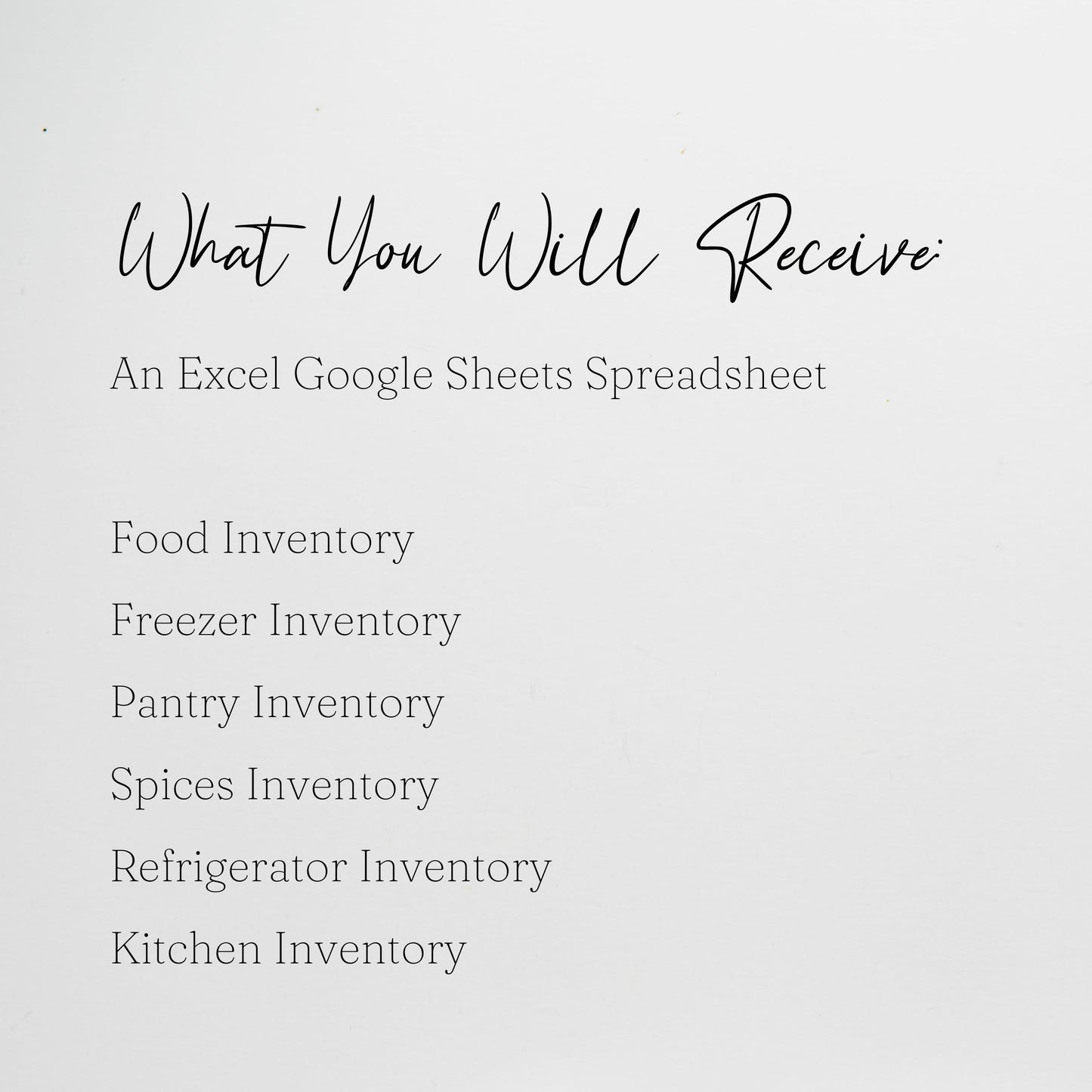 Food Inventory Checklist Bundle Google Sheet and Excel Spreadsheets