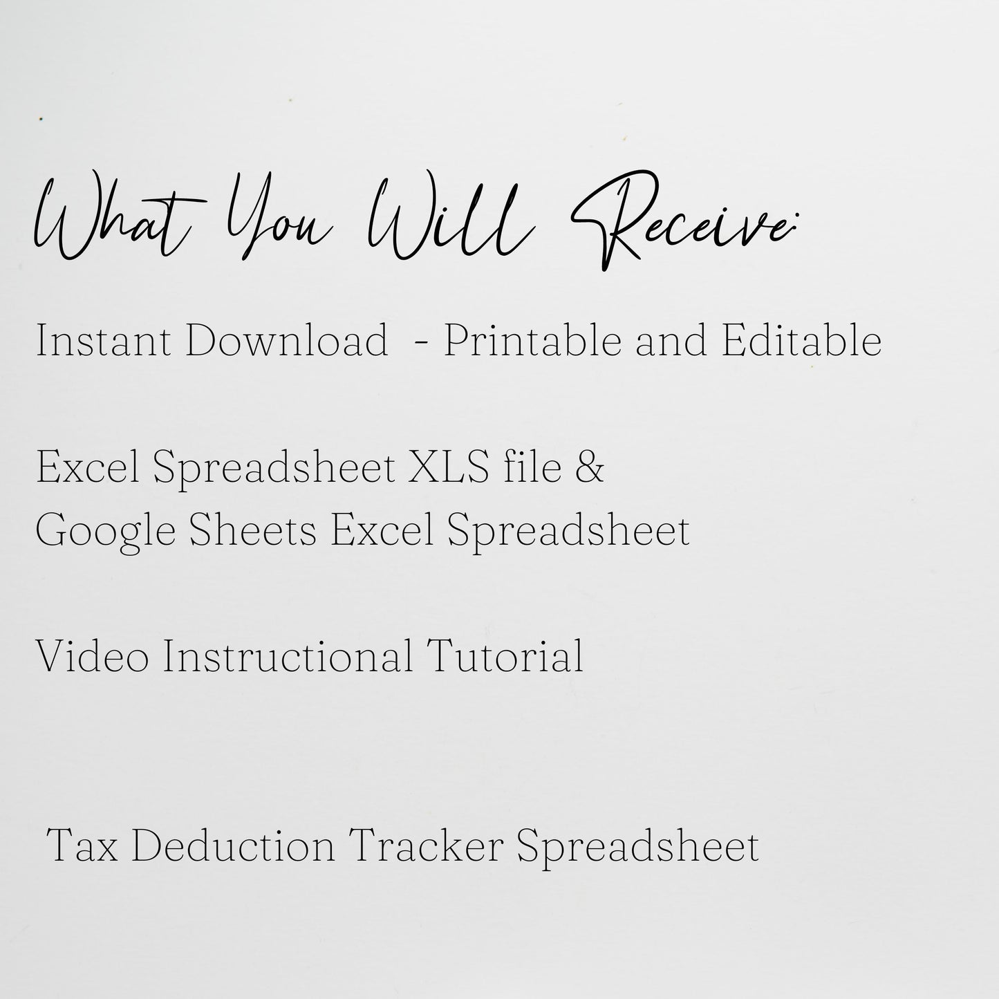 Tax Deduction Google Sheet and Excel Spreadsheet