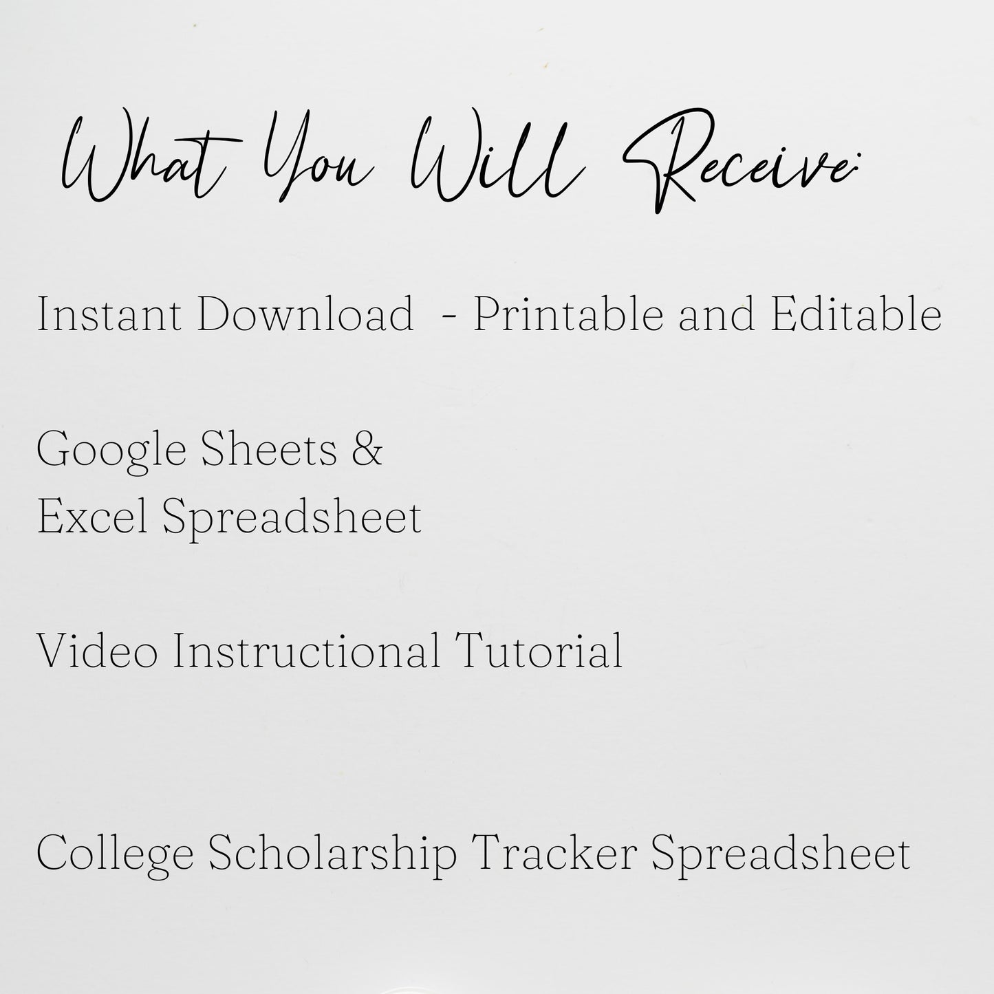 College Scholarship Tracker Template Google Sheets and Excel Spreadsheet