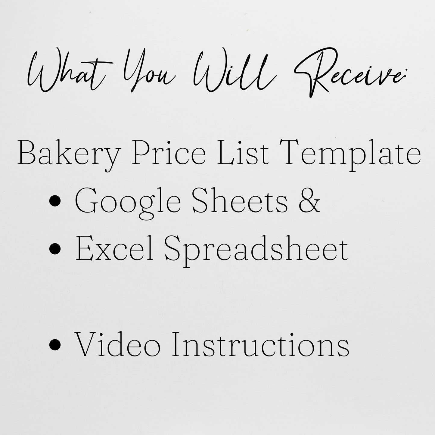 Bakery Price List Template Google Sheets and Excel Spreadsheet