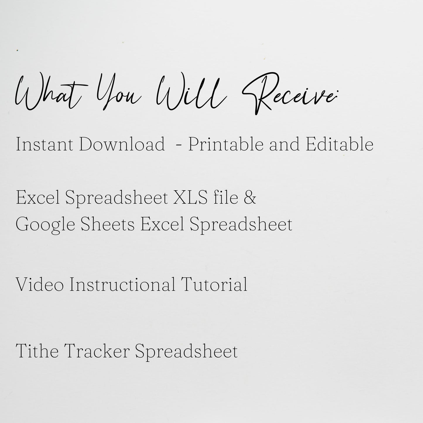 Tithe Tracker Google Sheet and Excel Spreadsheet