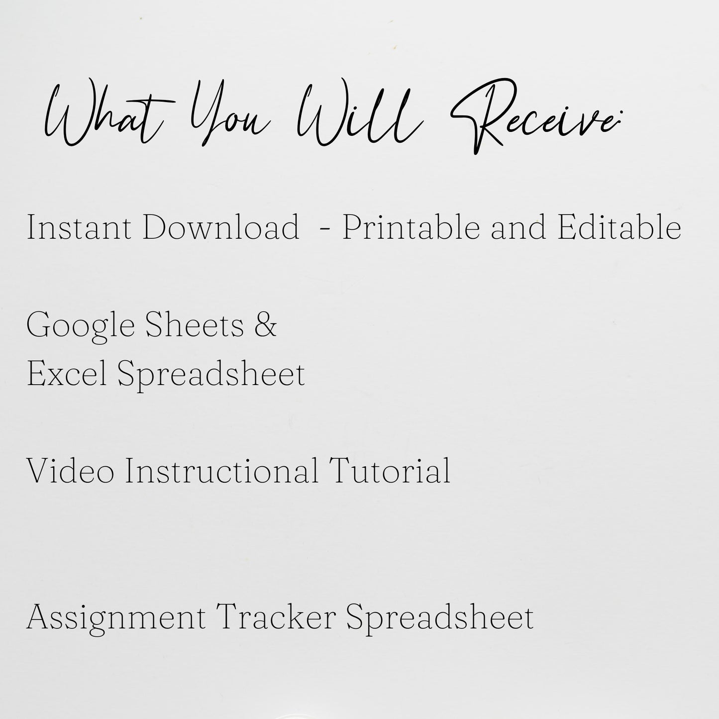 Assignment Tracker Template Google Sheet and Excel Spreadsheet