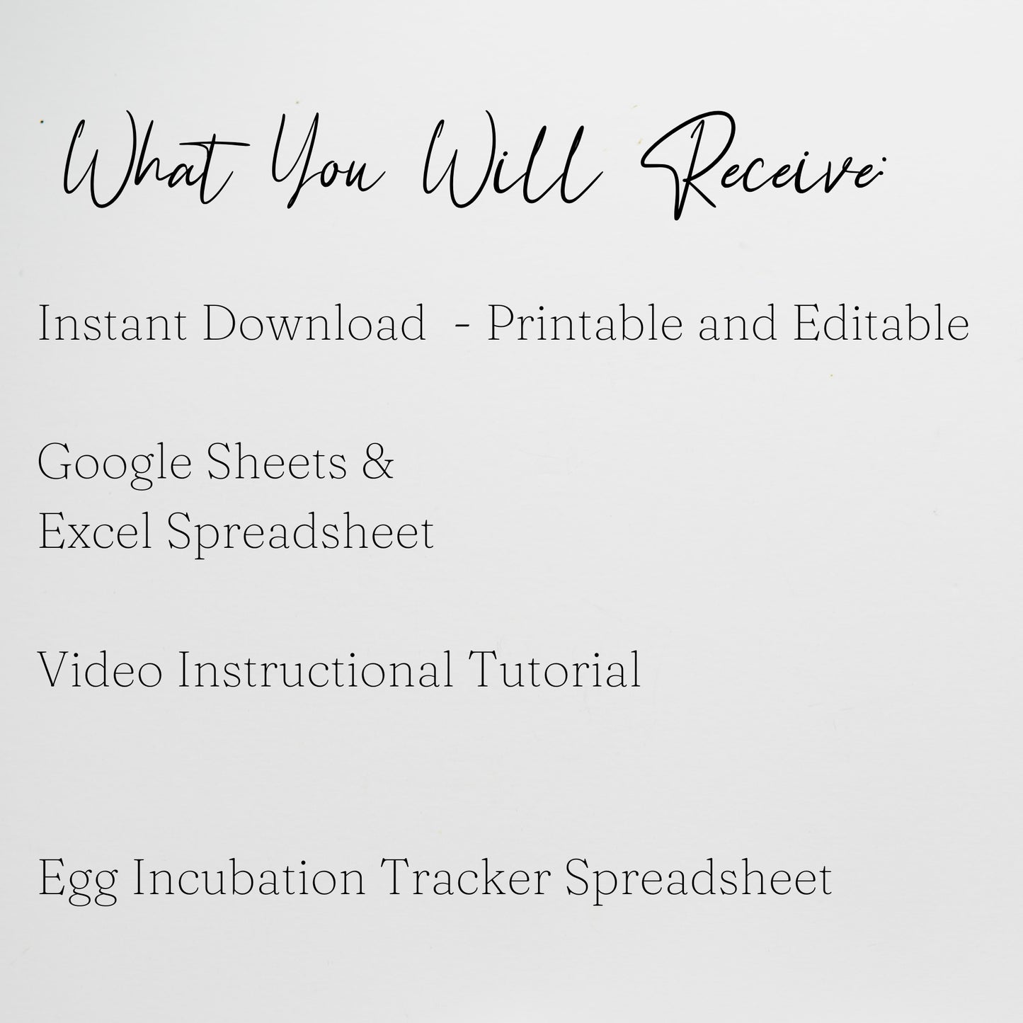 Egg Hatching Tracker Template Google Sheets and Excel Spreadsheet