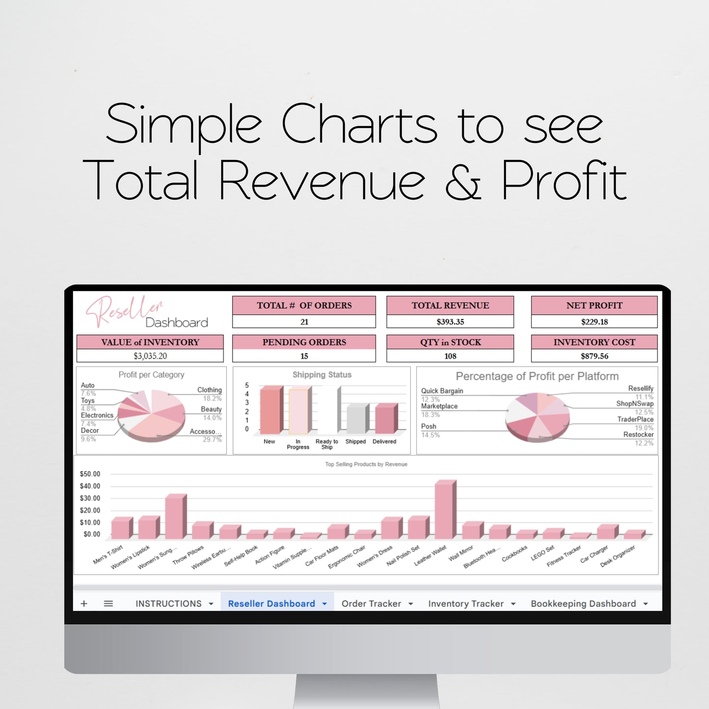 Reseller Business Planner Template Google Sheet and Excel Spreadsheet