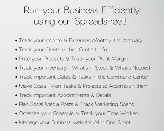 Business Template Bundle – 22 Google Sheets & Excel Spreadsheet Templates for Bookkeeping, Inventory, CRM, Budget & Small Business Planning