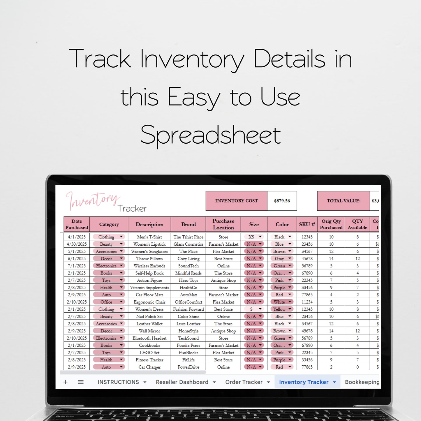 Reseller Business Planner Template Google Sheet and Excel Spreadsheet