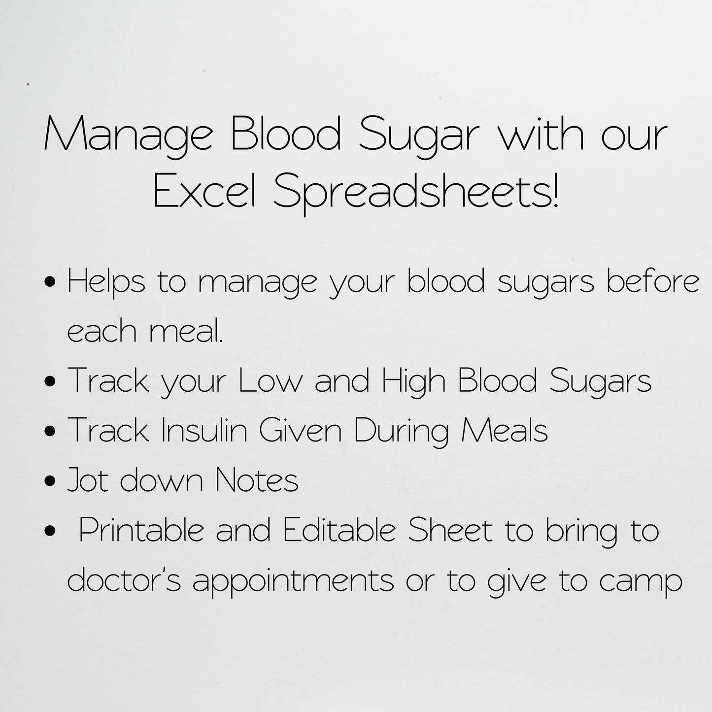 Blood Sugar Tracker Google Sheet