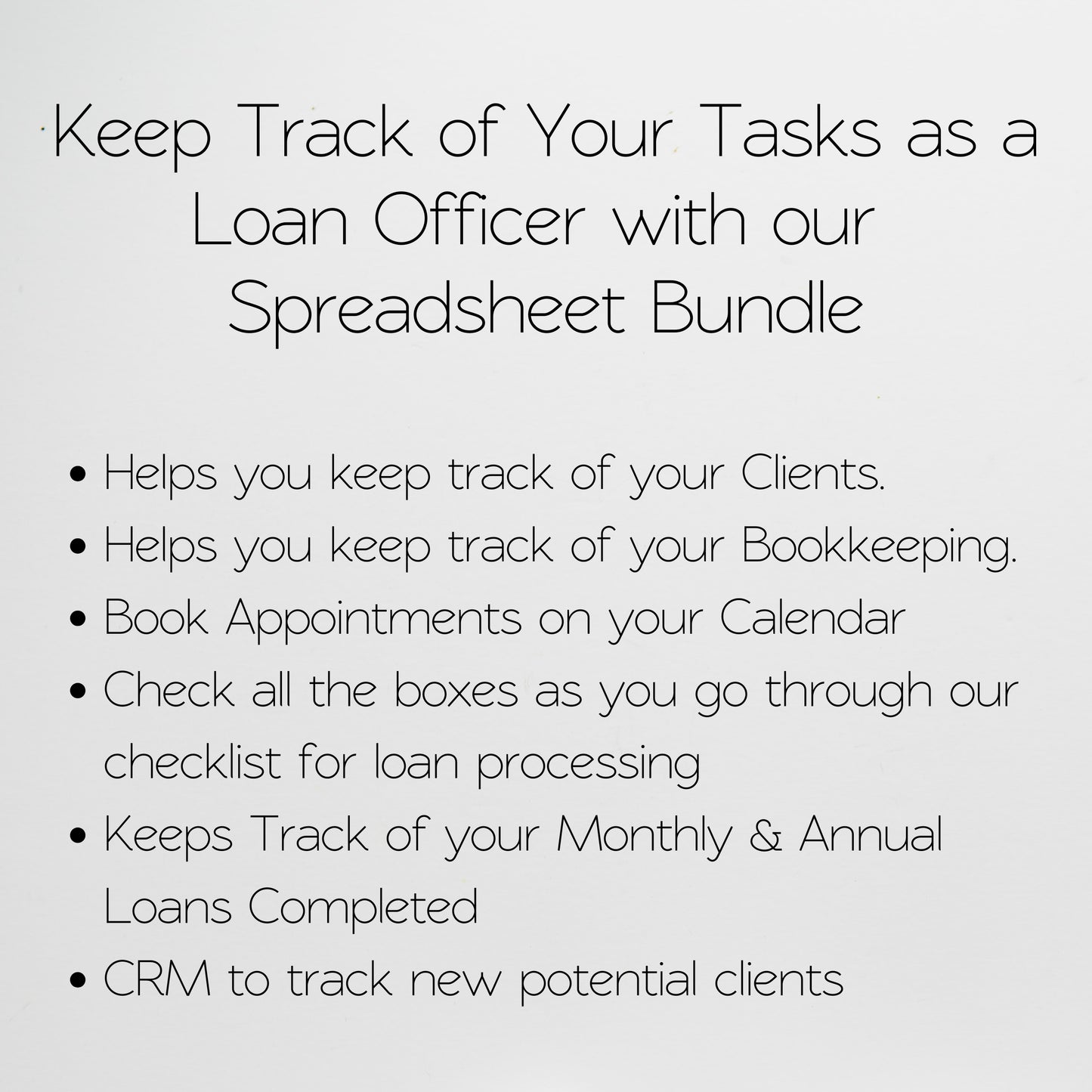 Loan Officer Template Spreadsheet Bundle Google Sheet and Excel Spreadsheet