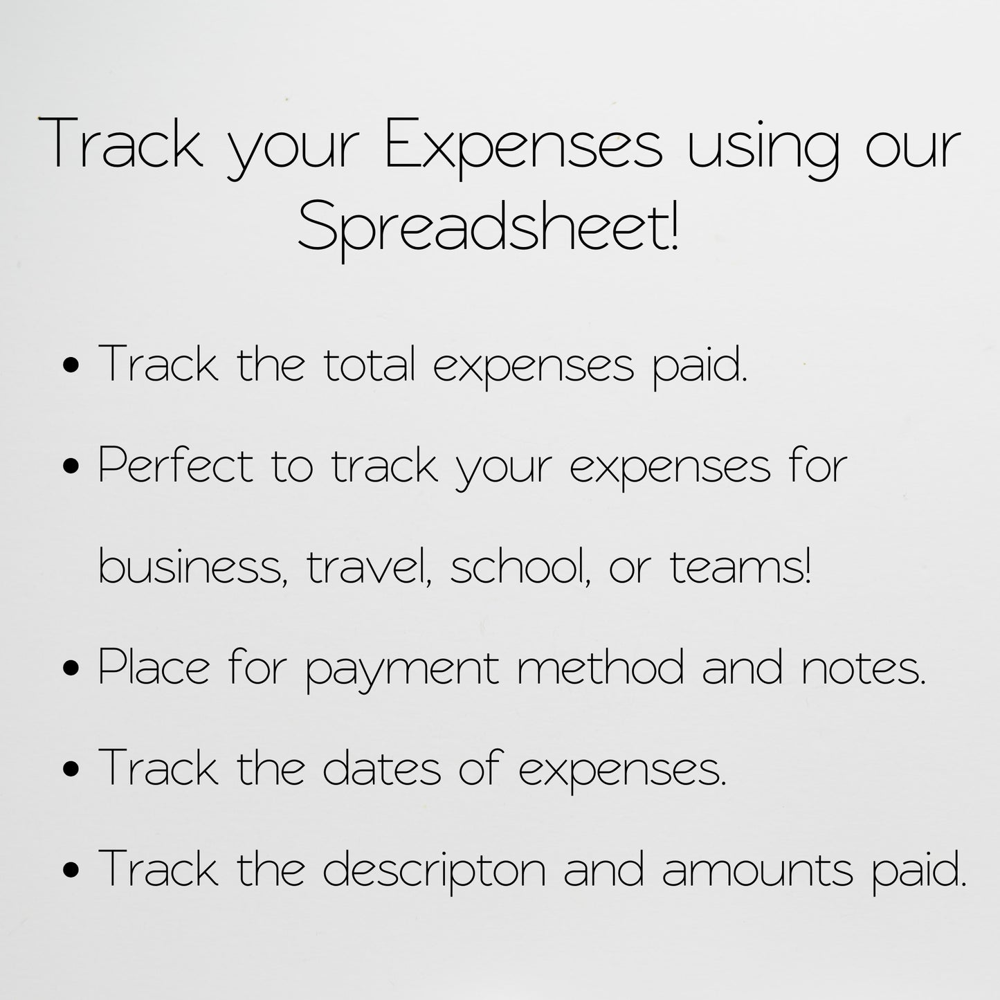 Expense Tracker Google Sheet, Expenses Log Excel Spreadsheet