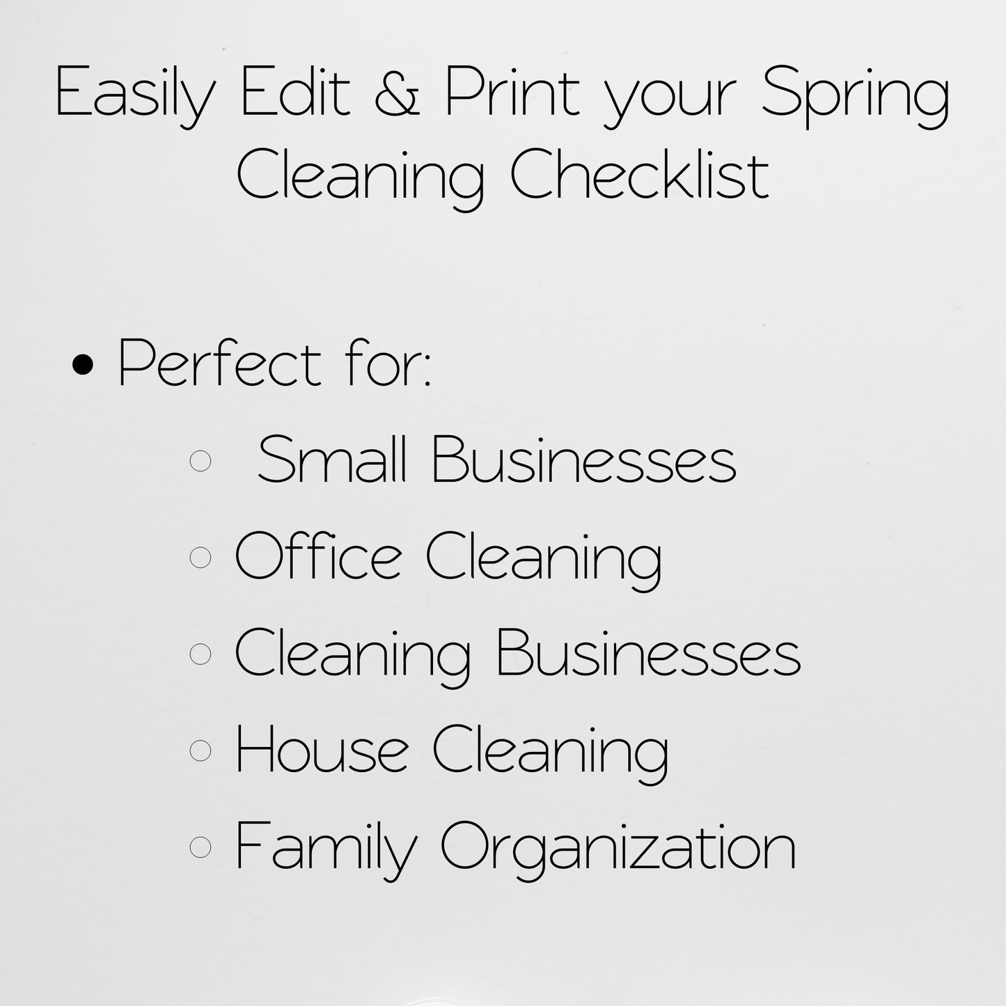 Spring Cleaning Checklist Google Sheets and Excel Spreadsheet Template
