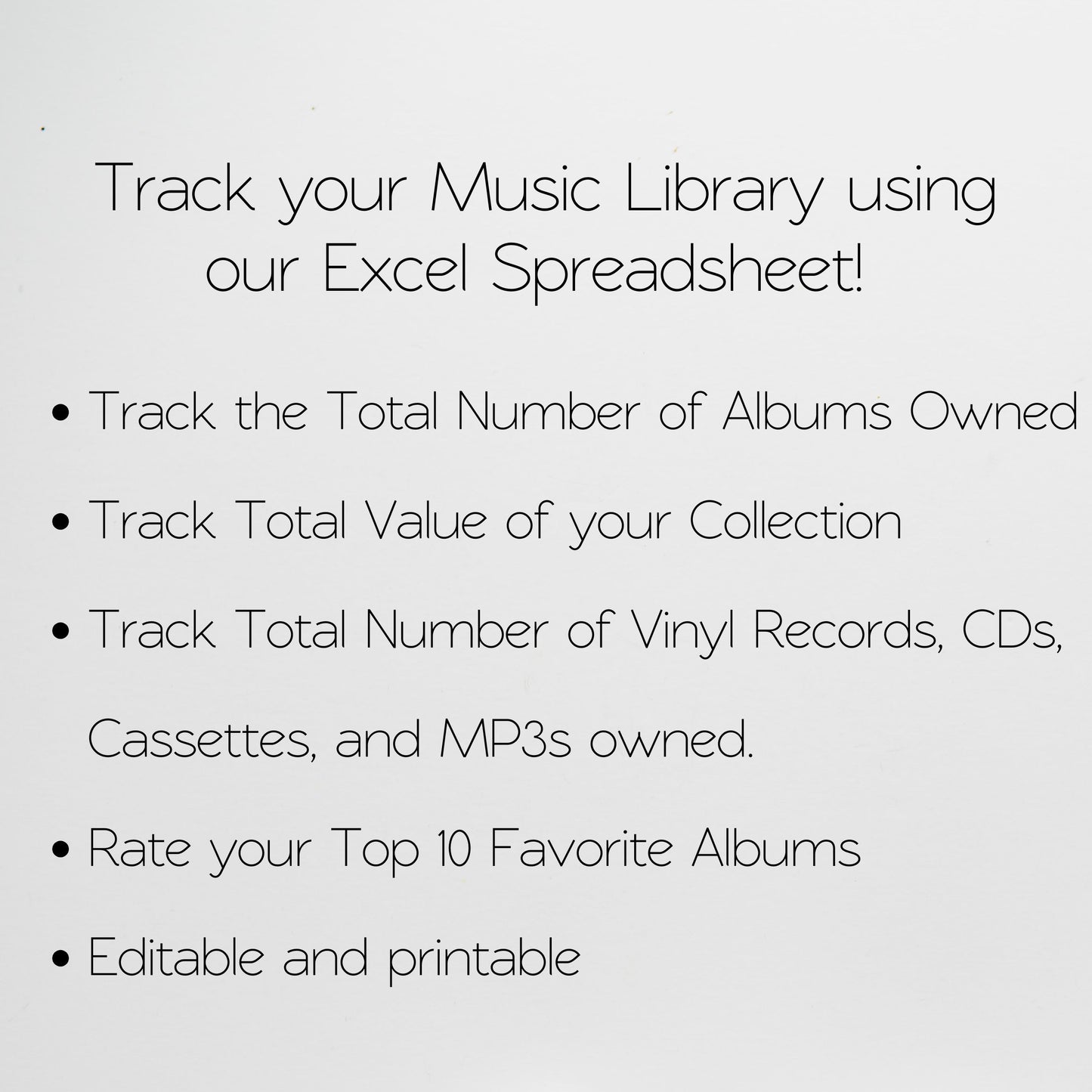 Music Collection Tracker Spreadsheet Google Sheet
