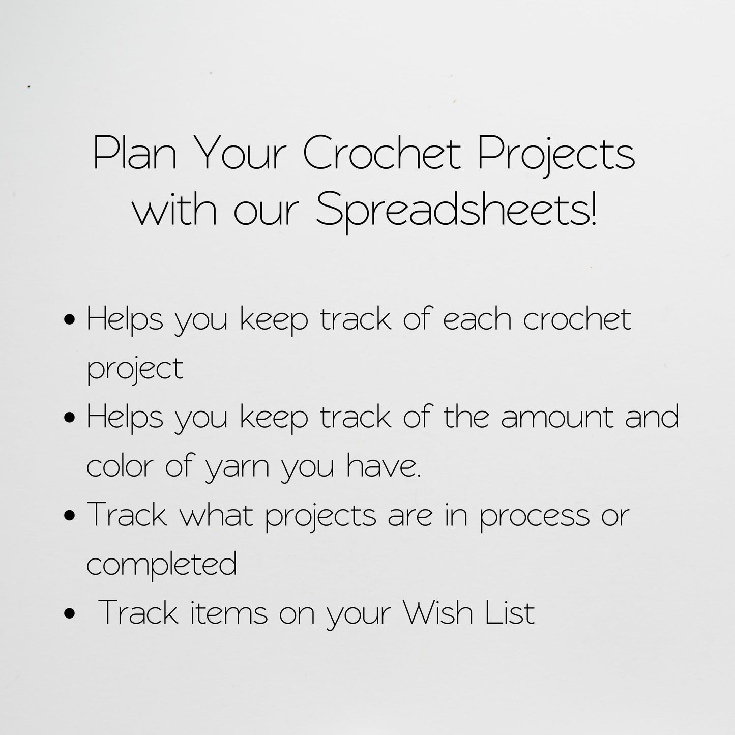 Crochet Planner Template Google Sheet and Excel Spreadsheet