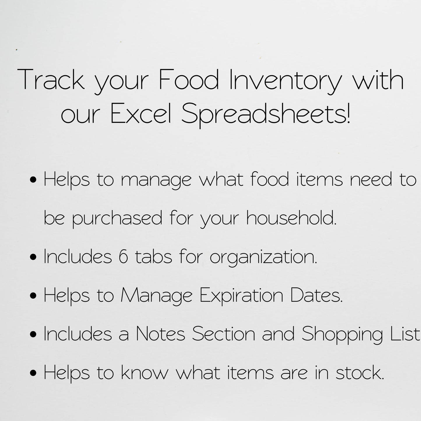 Food Inventory Checklist Bundle Google Sheet and Excel Spreadsheets