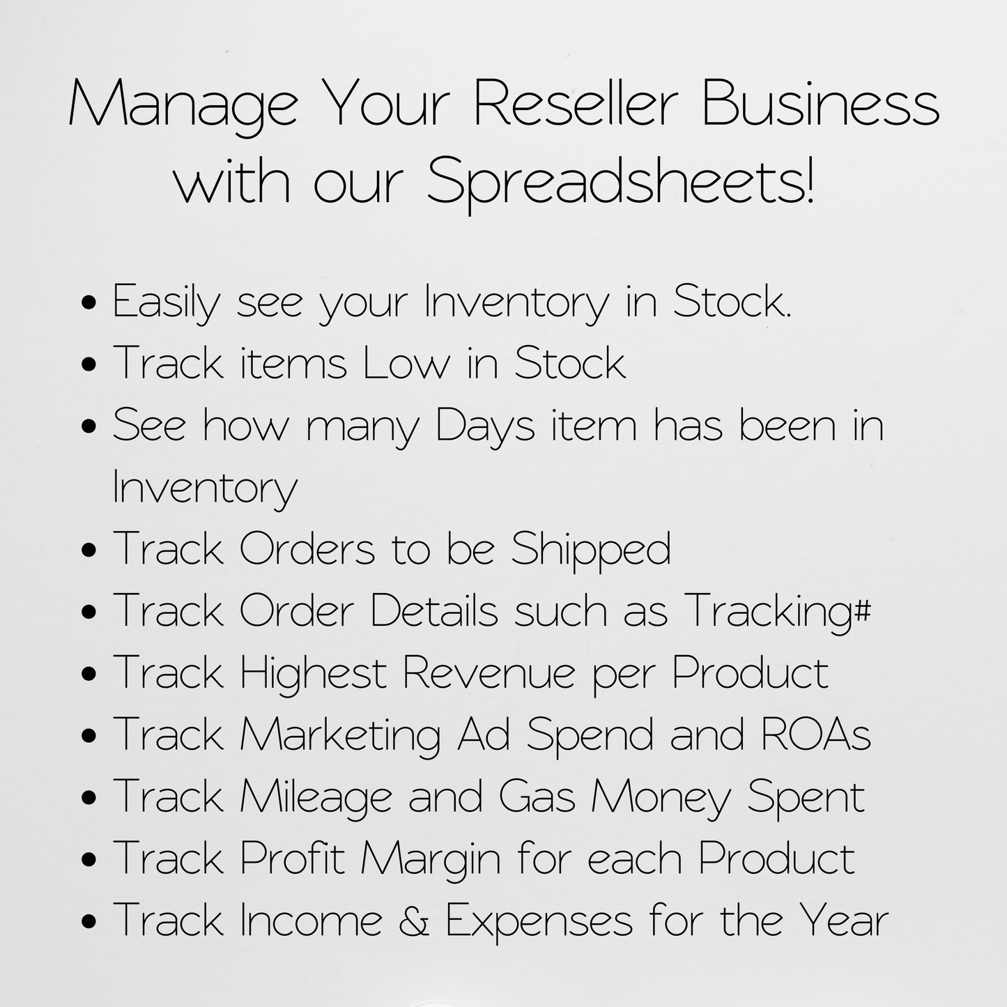 Reseller Business Planner Template Google Sheet and Excel Spreadsheet