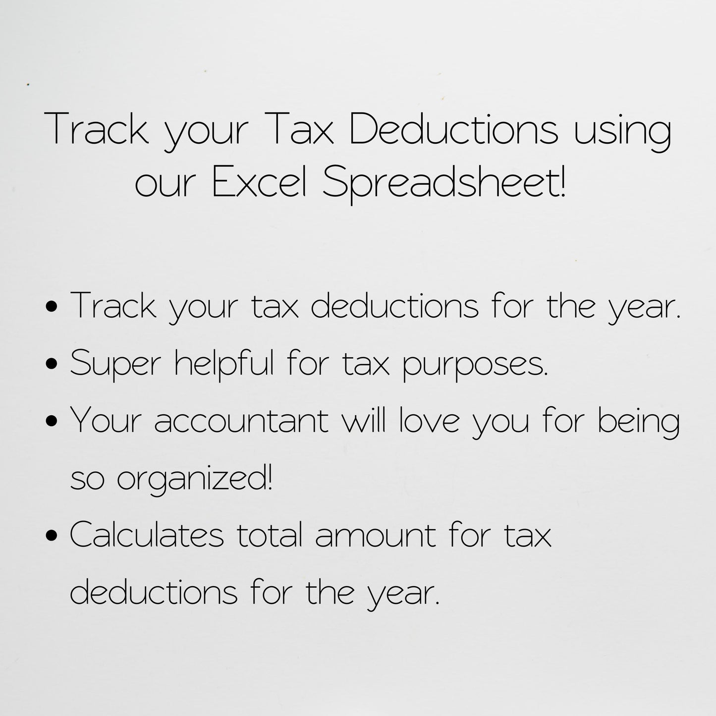 Tax Deduction Google Sheet and Excel Spreadsheet