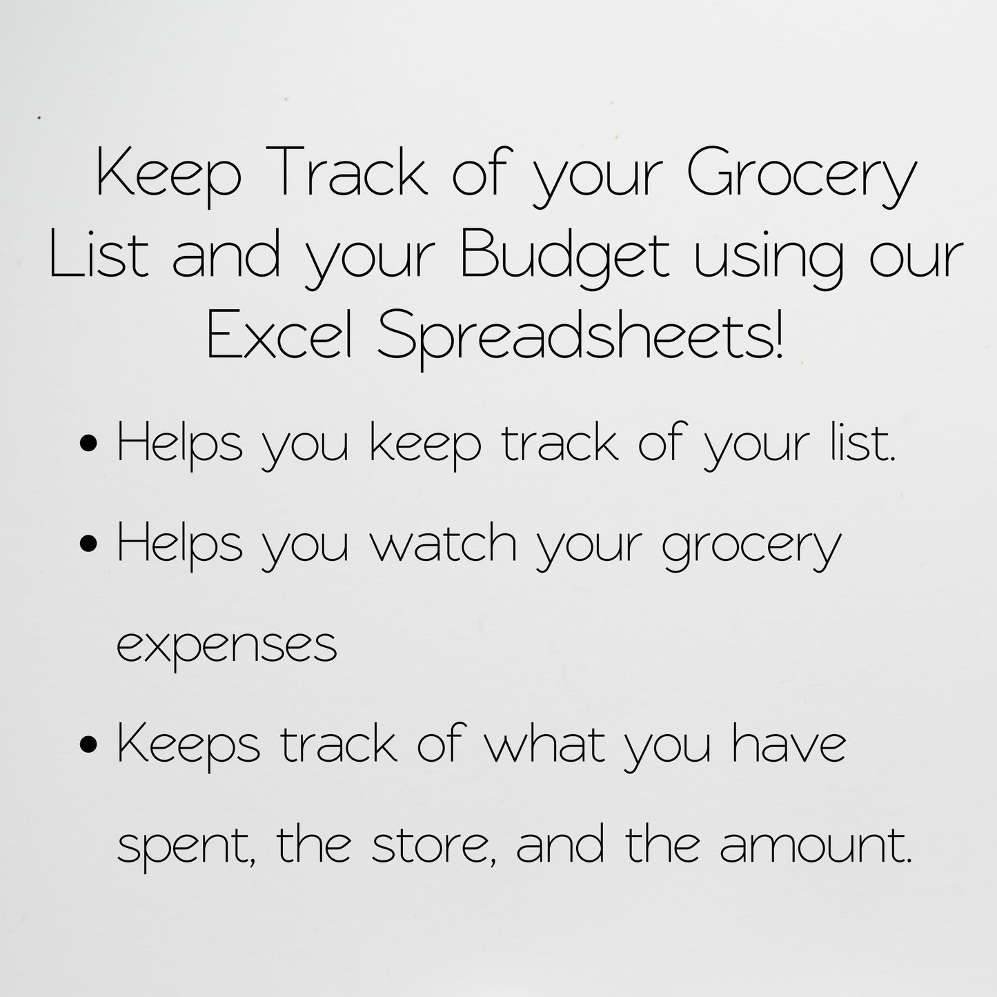 Grocery Shopping List and Budget Template Google Sheets Excel Spreadsheet