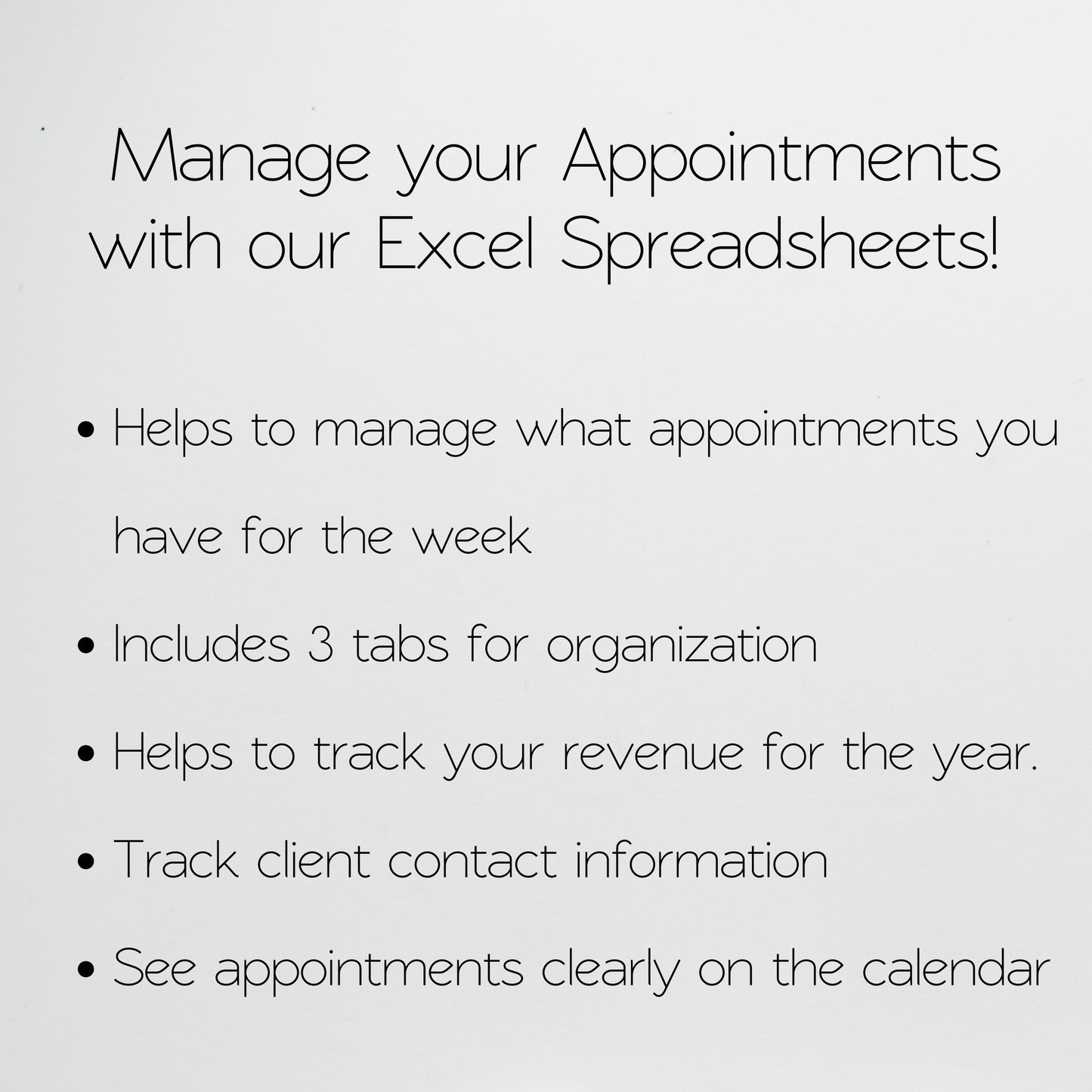 Salon Appointment Calendar Google Sheet Excel Spreadsheet