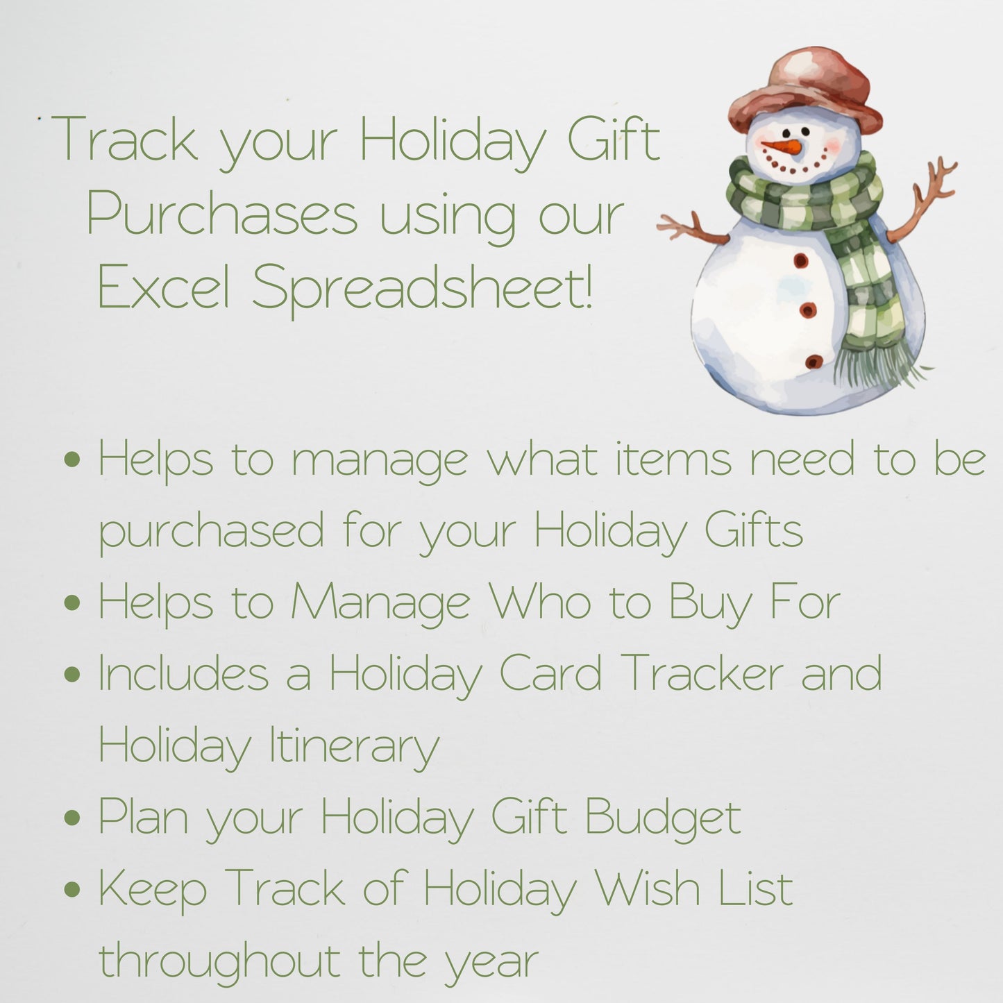 Holiday Gift Tracker Google Sheet, Christmas Planner Spreadsheet, Holiday Presents, Christmas Budget Sheet, Christmas Present Tracking
